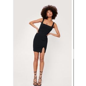 Nasty Gal Mini Squarin’ to Go Black Size 6
